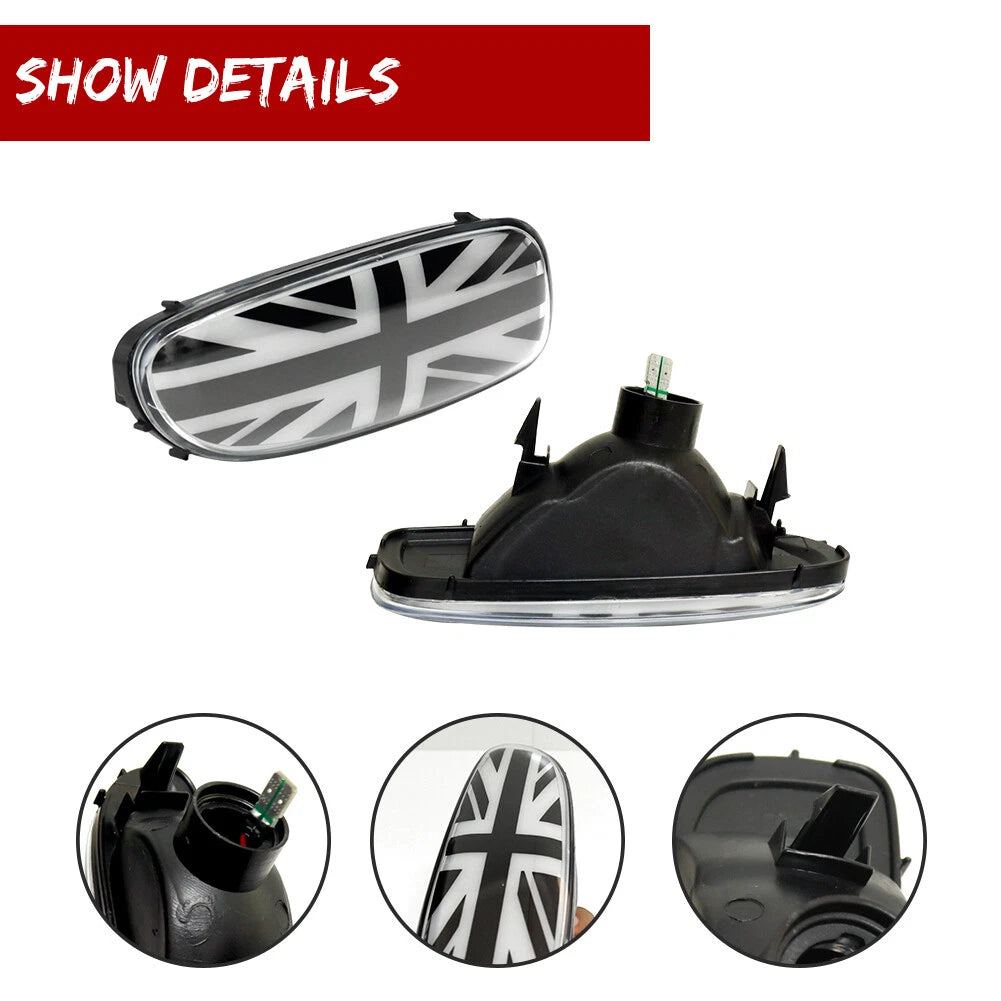 2X Clear LED Rear Fog Lamps for Mini Cooper S (2006–2015)
