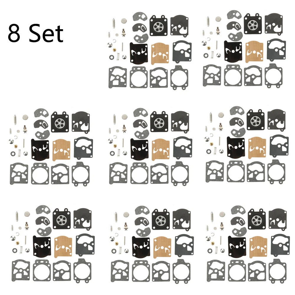 Set of 8 Carburetor Diaphragm Rebuild Kit for Walbro WA WT Series K10-WAT