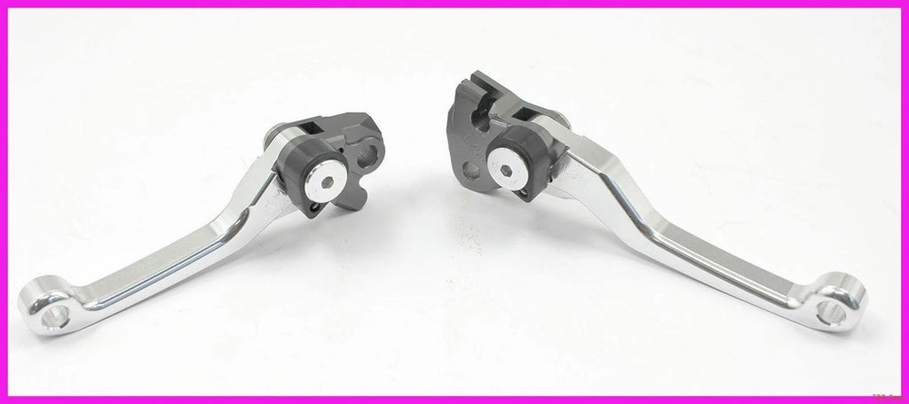 Brake Clutch Lever Set of 2 for Kawasaki KX 65 85 125 250 250F, Suzuki RMZ 250 450 Silver
