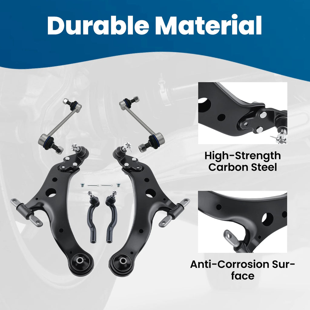 8pc Front Lower Control Arms Suspension Kit for Avalon (2005–2012)