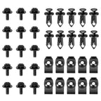 Set of 4 Alloy Steel Black Clip-On Fasteners Bolt Kit for Infiniti G35, Nissan 350Z, 370Z