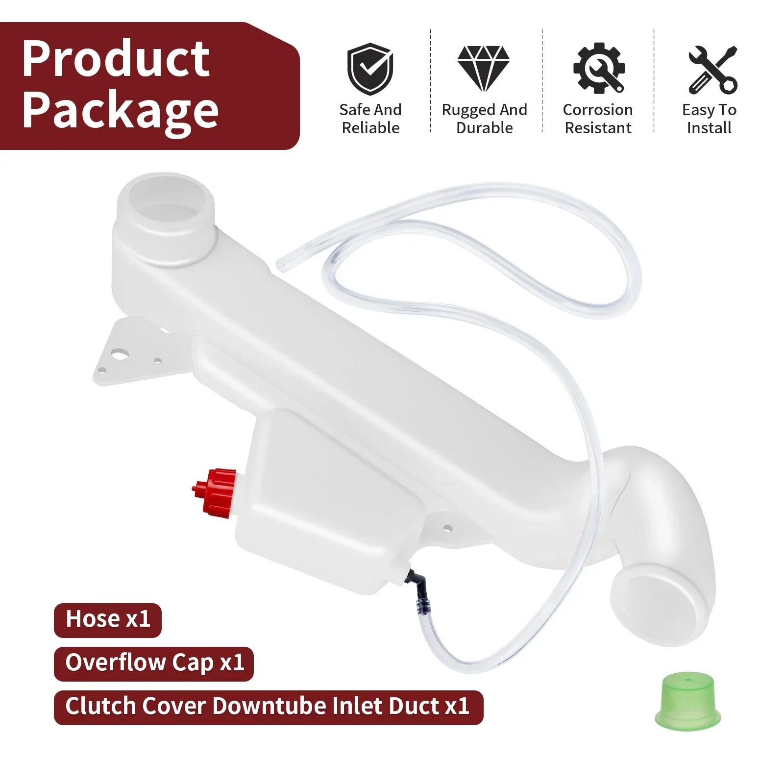 Clutch Cover Inlet Duct Hose Overflow Cap for Polaris Trail Boss (1989–1991)