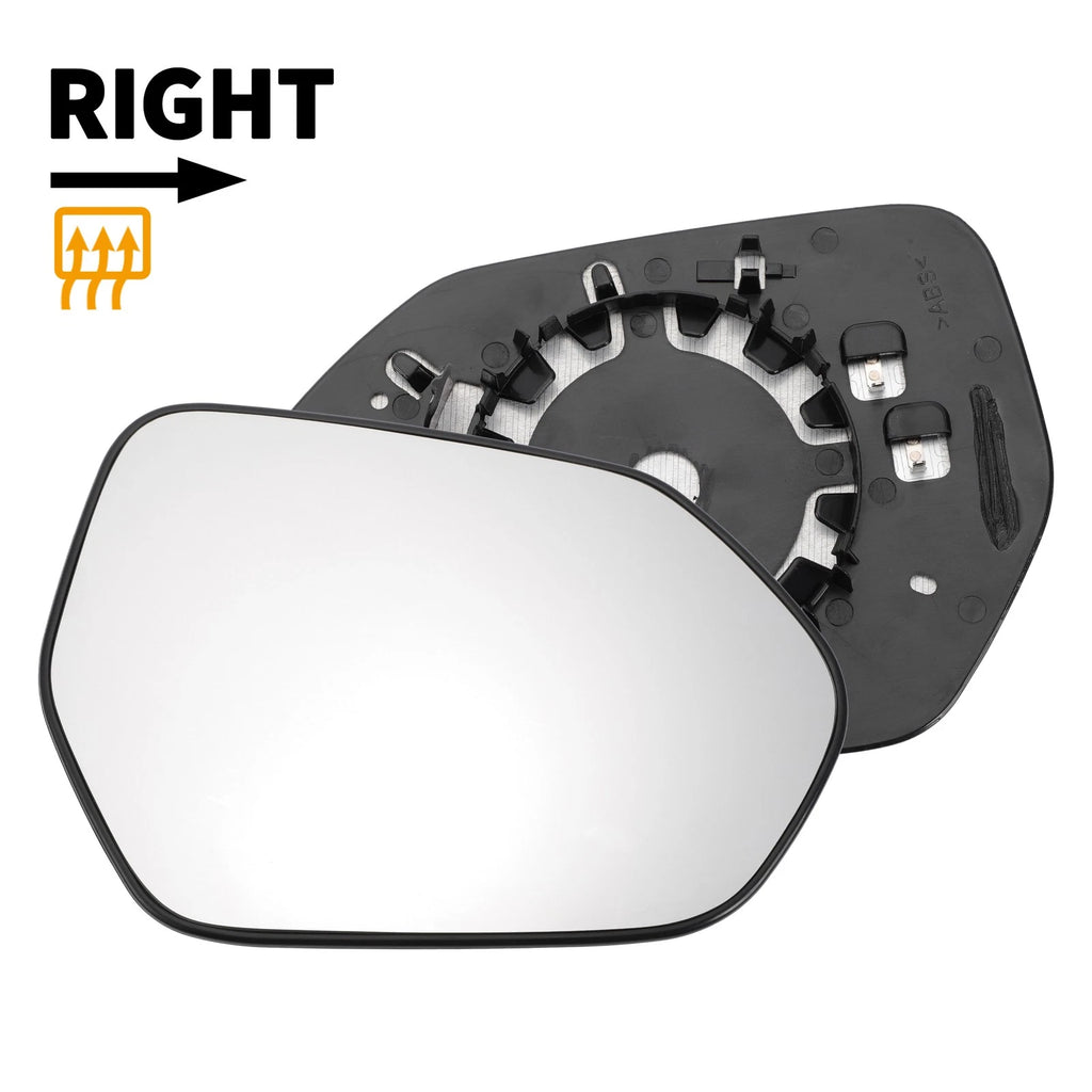 Right Side Heated White Mirror Glass for Toyota Corolla (2018–2022)