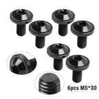 6 x Black Titanium M5x30mm Torx Head Screws for Bike Motorcycle