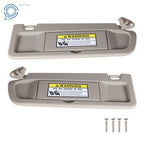Set of 2 Gray Sun Visors for Honda Civic (2006–2011)