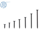 Set of 3 Black Wood Screws for Various Applications