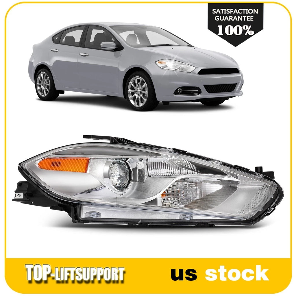 Left Side Headlight for Dodge Dart (2013–2016) Chrome Projector