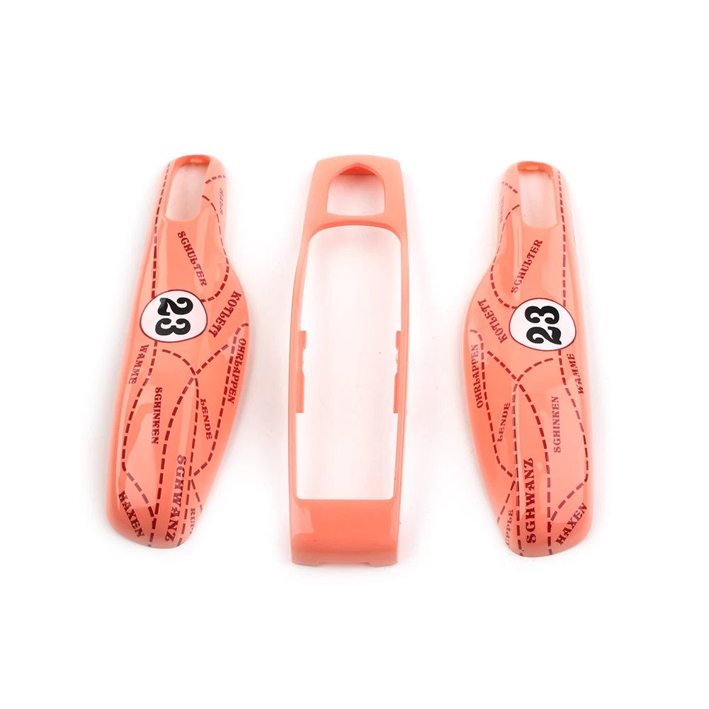 Key Fob Case Shell Cover Pink Pig for Porsche Cayenne Panamera 911 (2003–2023)