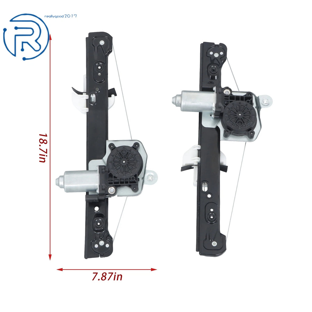 Set of 2 Power Window Regulator Motor Assembly for Ford Focus (2000–2007) 741-584 741-585