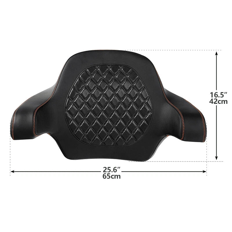 King trunk passenger backrest for Harley Touring Street Glide (2014–2025)