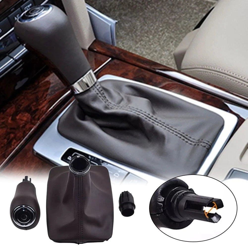 Mocha Gear Shifter Knob with Boot for Mercedes C Class W204 C204 (2007–2013)