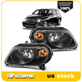 Pair Headlight Assemblies for Chevy HHR (2006–2011) Black Housing