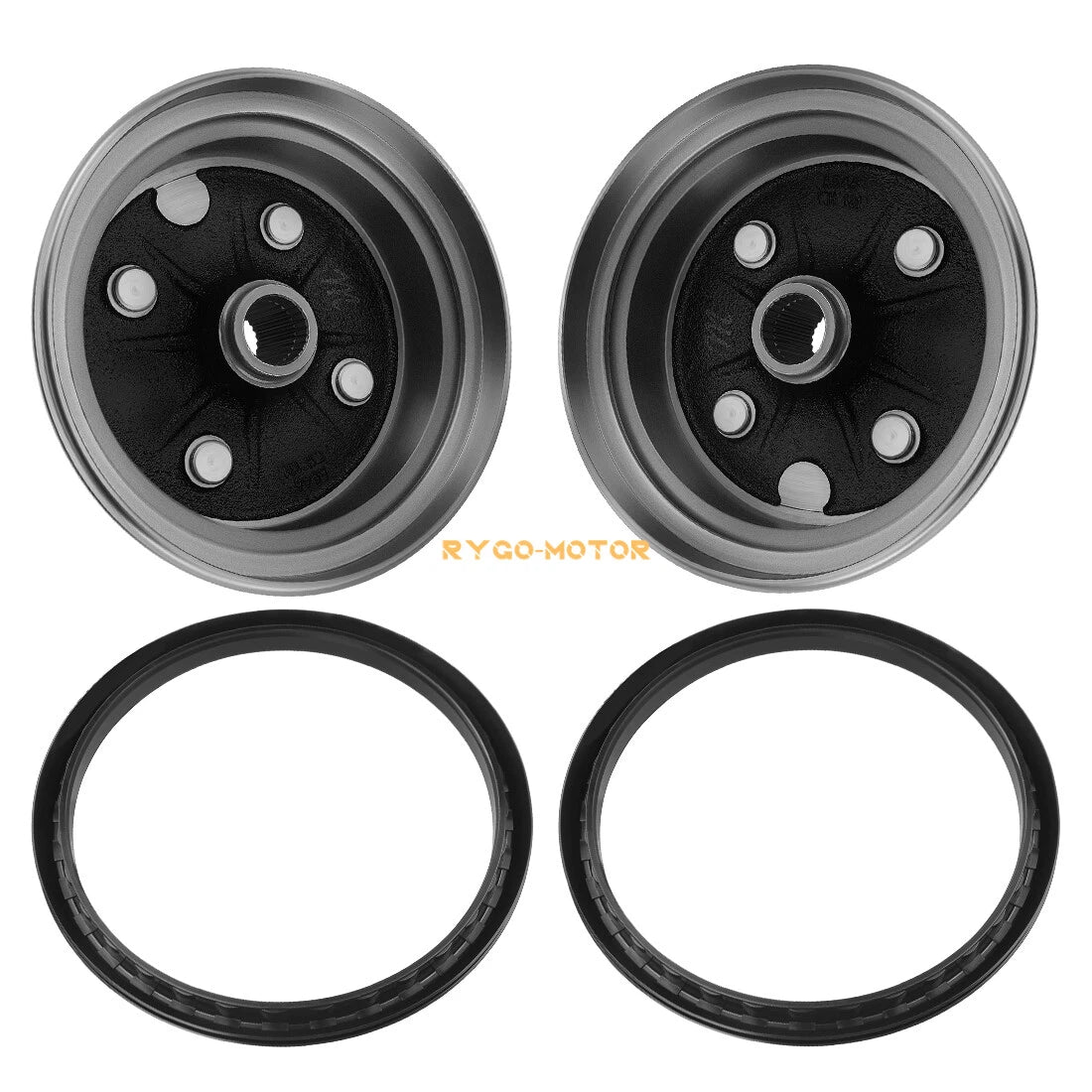 2X Front Wheel Brake Drum Hub & Dust Seal for Yamaha Timberwolf 250 (1992–1998)