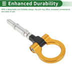 Tow Hook for Volkswagen MK7 (2014–2022) 11mm Aluminum Alloy 122mm Gold Tone