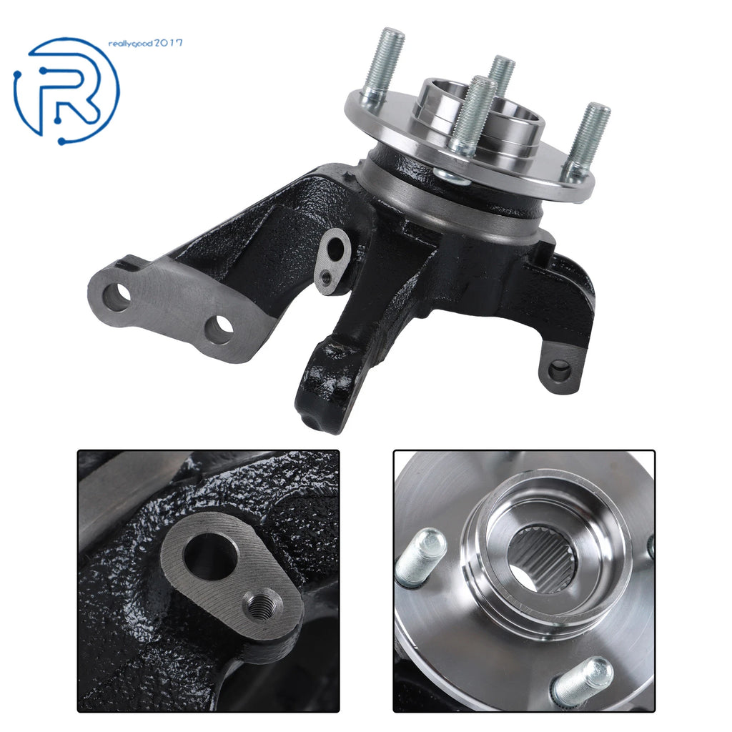 Pair Front Knuckle & Wheel Hub Bearing for Nissan Versa Note (2014-2019)