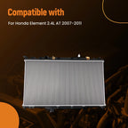 Aluminum Engine Coolant Radiator for Honda Element 2.4L AT (2007–2011)