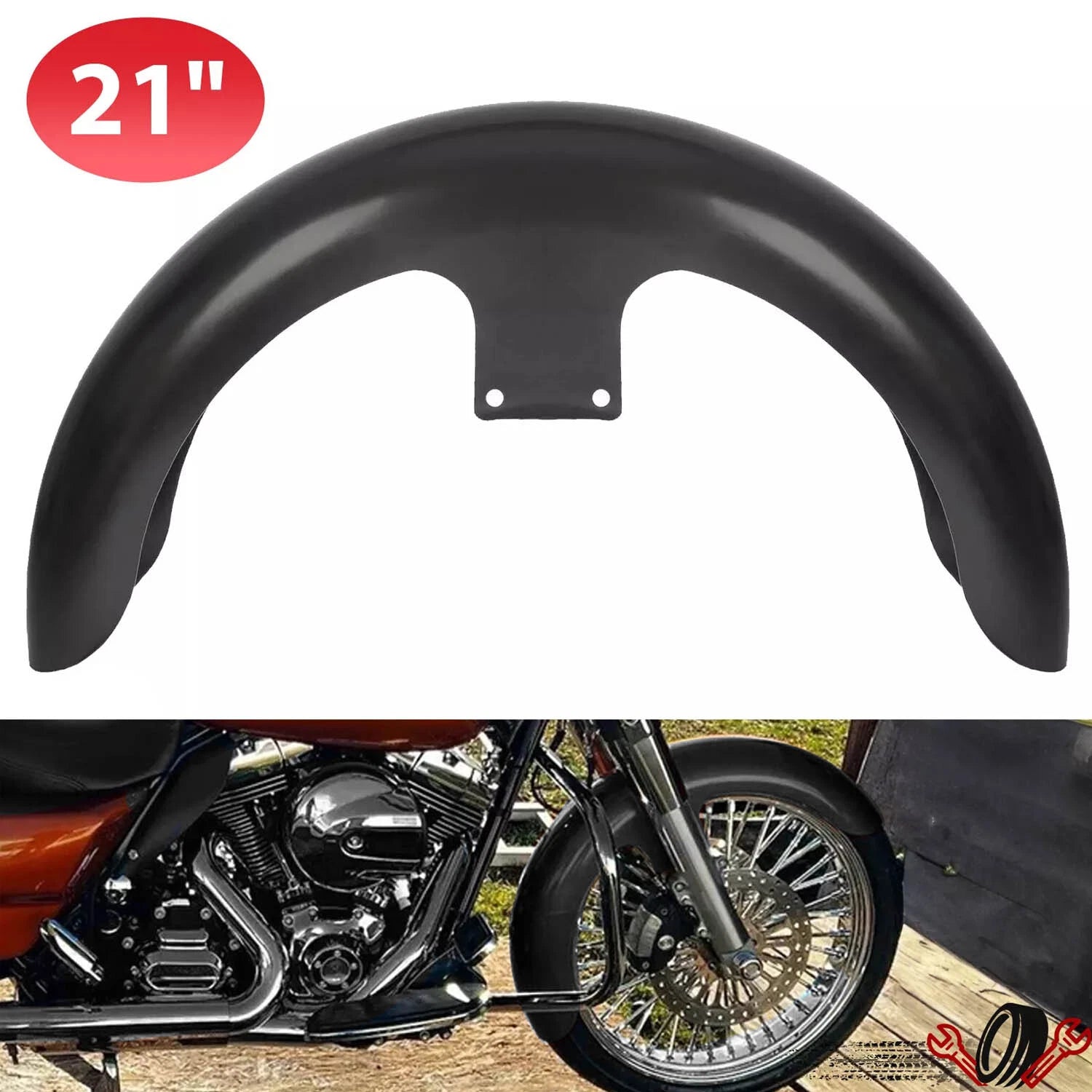 21" Wrap Front Fender for Harley Touring Street Glide Road King (YYYY–YYYY)