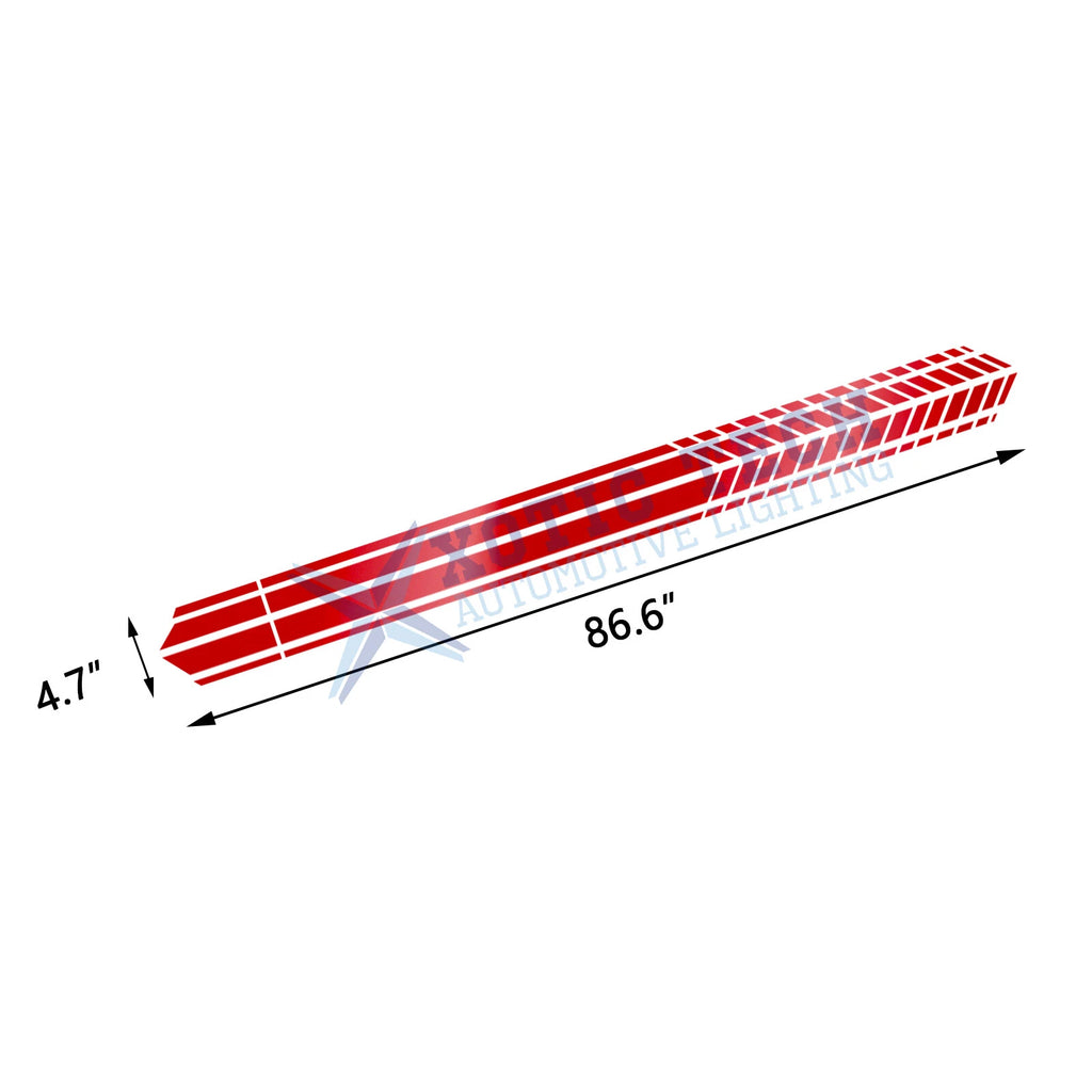 2Pcs JDM Glossy Red Side Door Fender Decal Stripes for Infiniti (2000-2007)