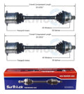 Set of 2 Front CV Axle Shafts for Audi A4 FWD (2002–2009)