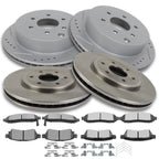 Set of 4 Brake Rotors & Ceramic Pads for Nissan Frontier Xterra (2005–2019)