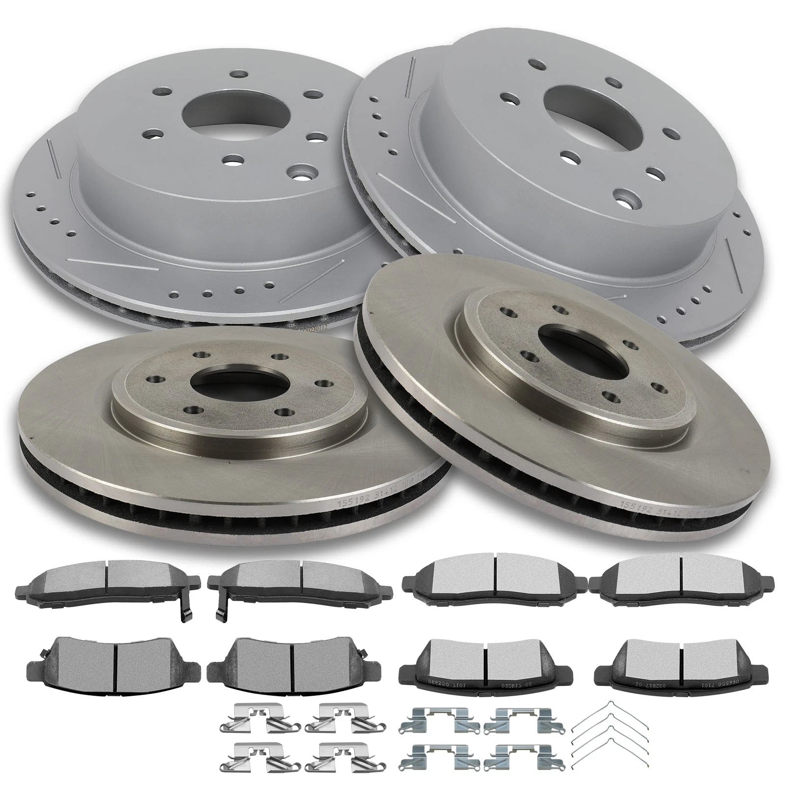 Set of 4 Brake Rotors & Ceramic Pads for Nissan Frontier Xterra (2005–2019)