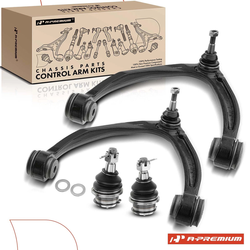 Set of 4 Front Upper Control Arms & Ball Joints for Chevy Silverado 1500 (2007–2015)