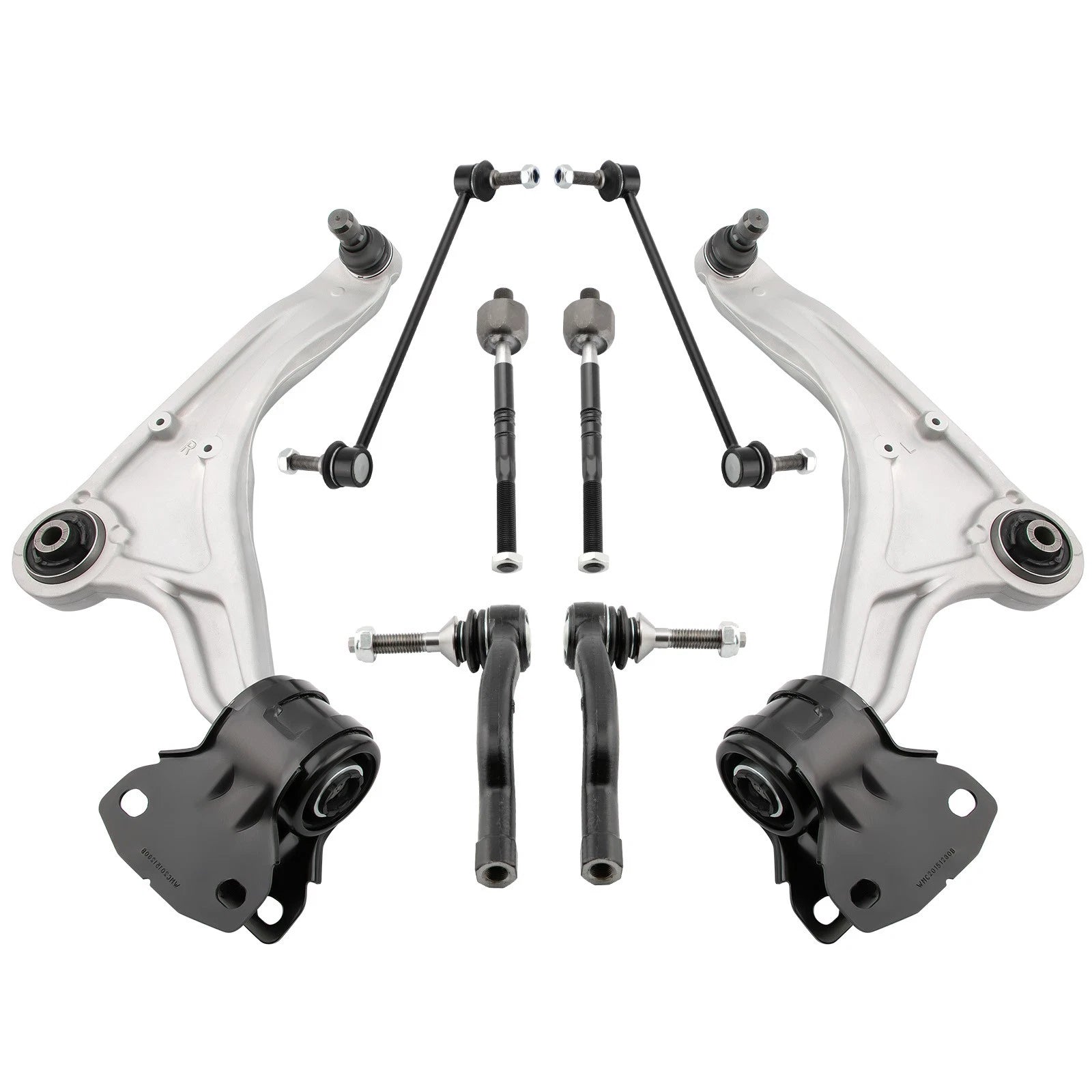 8PC Front Lower Control Arms w/Ball Joints for Ford Fusion (2013–2017)