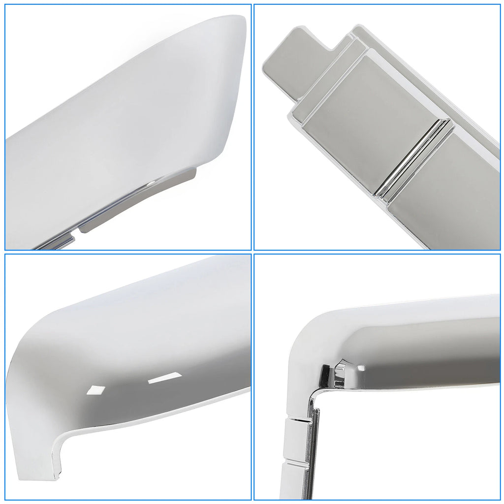 Chrome Top and Side Mirror Covers for Chevy Silverado GMC Sierra HD (2020–2024)