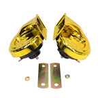 Set of 2 Electric Snail Air Train Horns for Truck Boat Car Motorcycle