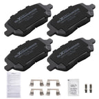 Set of 4 Front Ceramic Brake Pads for Pontiac G5 (2007–2010) Pursuit (2005–2006)