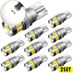 Set of 20 T10 194 168 W5W 2825 LED Light Bulbs for Interior Dome License Plate