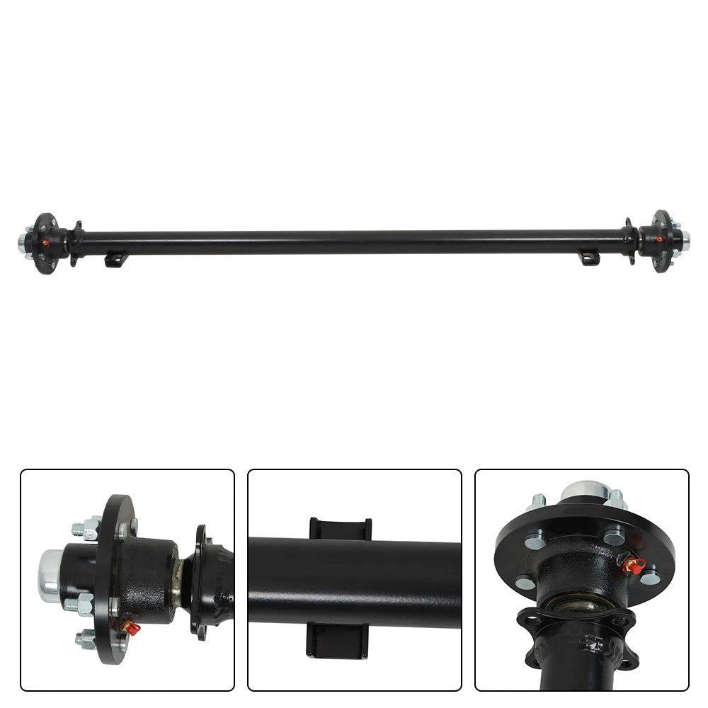 5 Lug 3500lbs Axle for Wide Frame (46" Spring Center, 48" Wide)