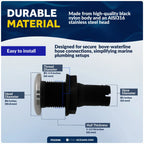 1 Inch Nylon/Stainless Steel Thru-Hulls for Various Boats (FO2996)