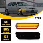 2X Smoked Amber LED Front Side Marker Light for Volkswagen Cabrio (1999–2002)