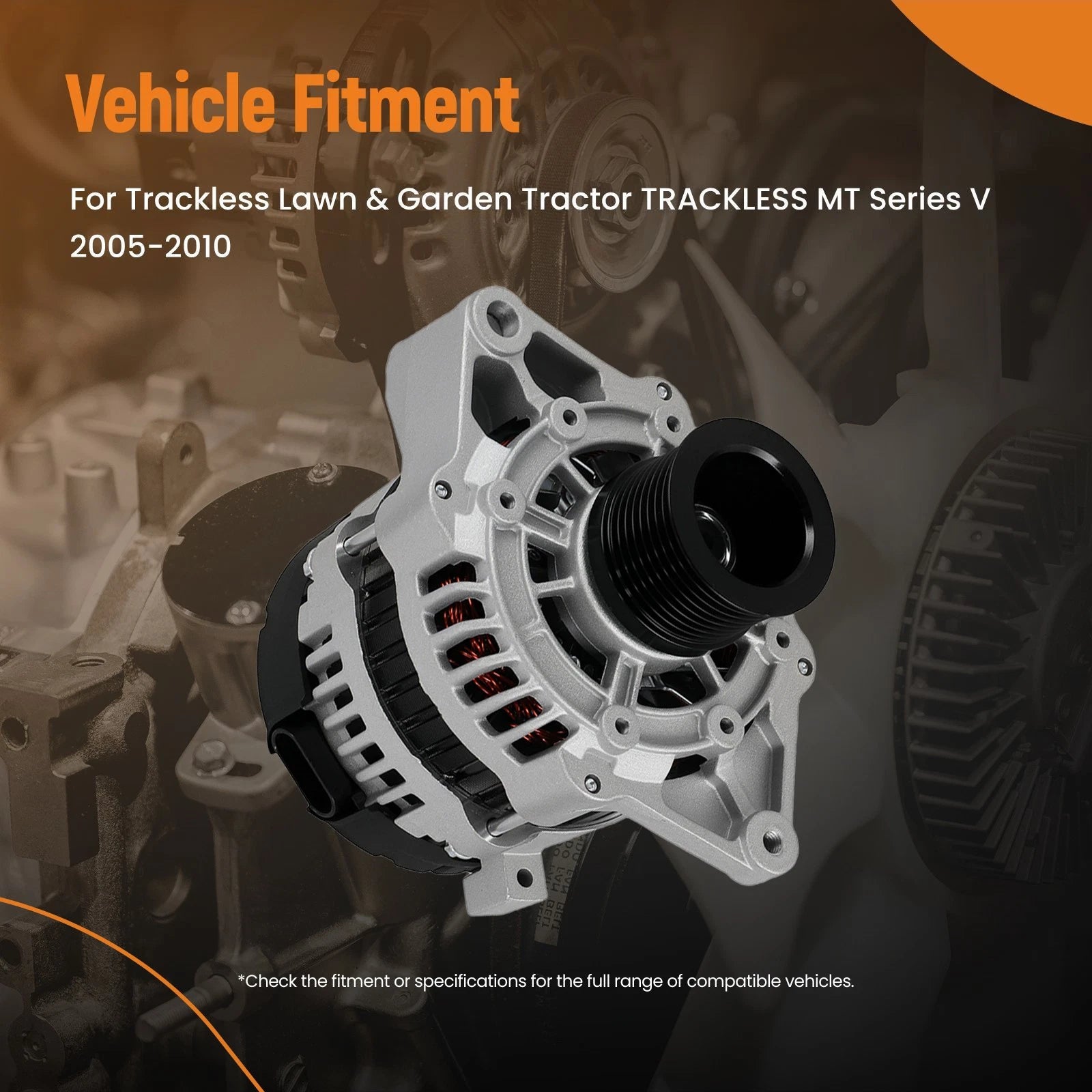 Direct Replacement Alternator for Trackless MT V (2005–2010) 90014535N 95 Amp