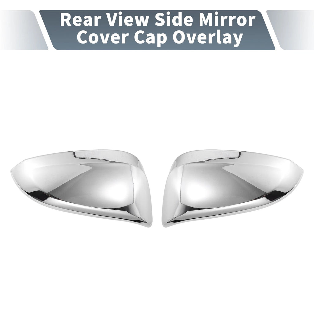 Pair Rearview Mirror Cover Overlay Chrome for Toyota Hilux (2015–2022)