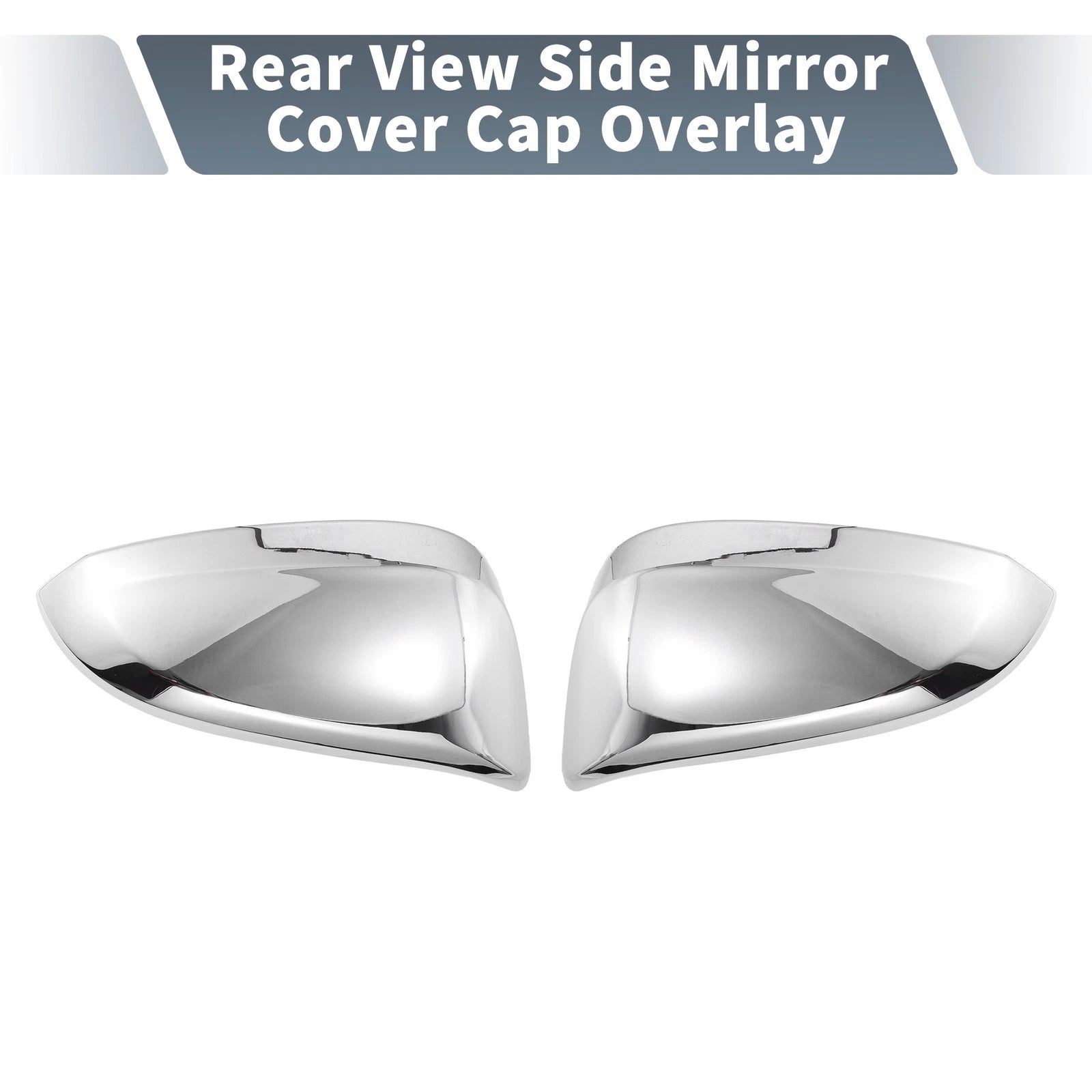 Pair Rearview Mirror Cover Overlay Chrome for Toyota Hilux (2015–2022)