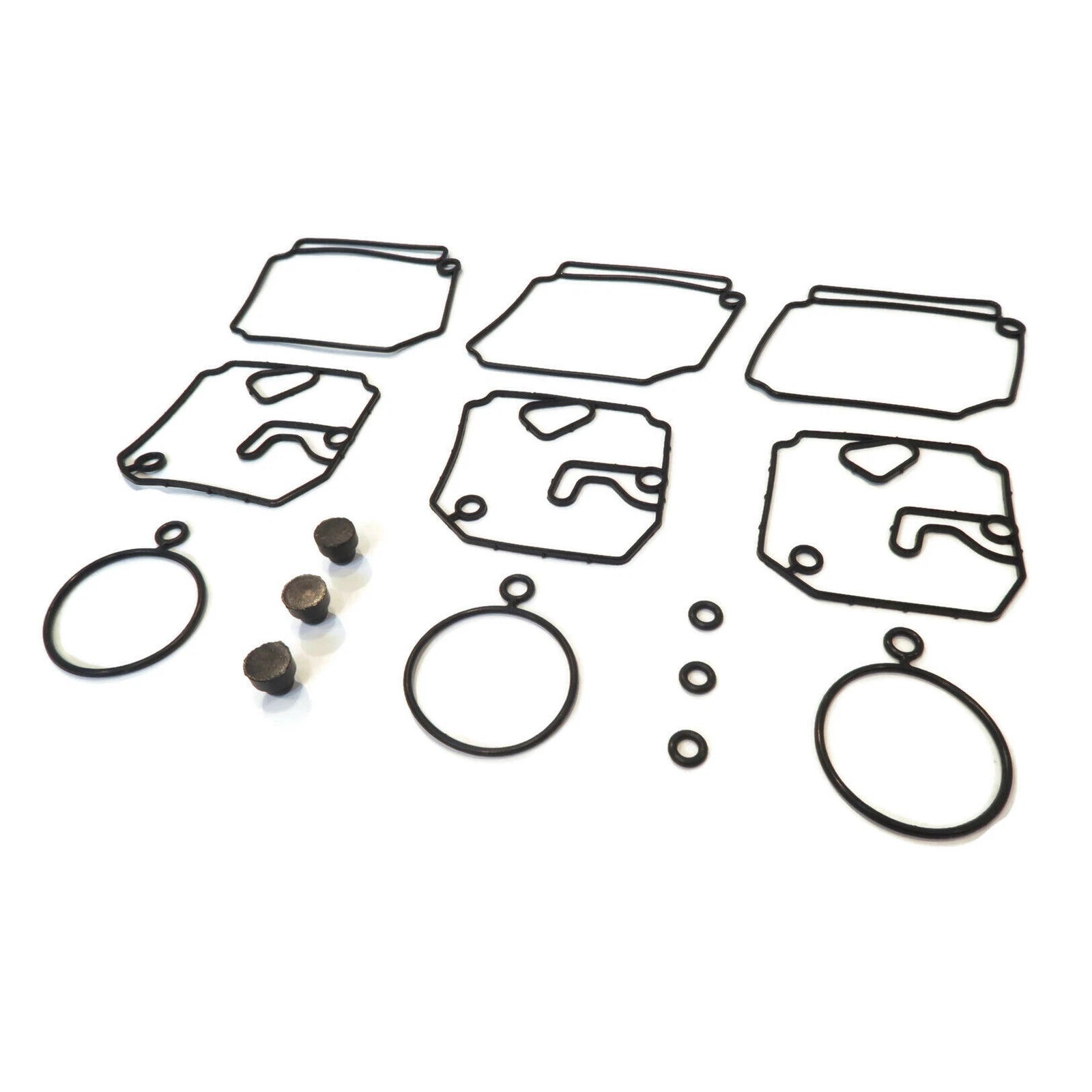 3-Pack Carburetor Rebuild Kit for Yamaha Outboard 2-Stroke (1989–2009)