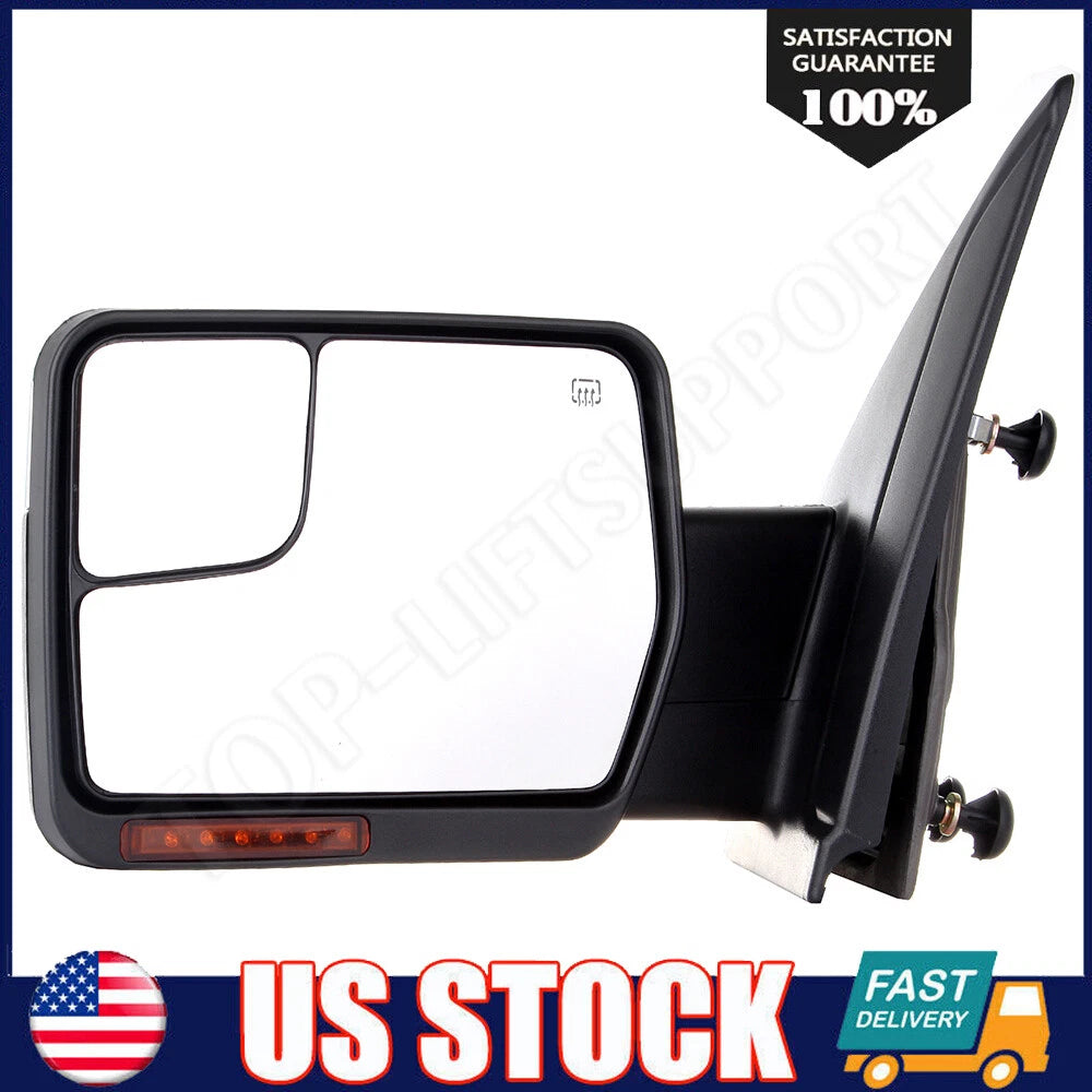 Chrome Power Heated Driver Side View Mirror with LED Signal for F-150 (2004–2014)