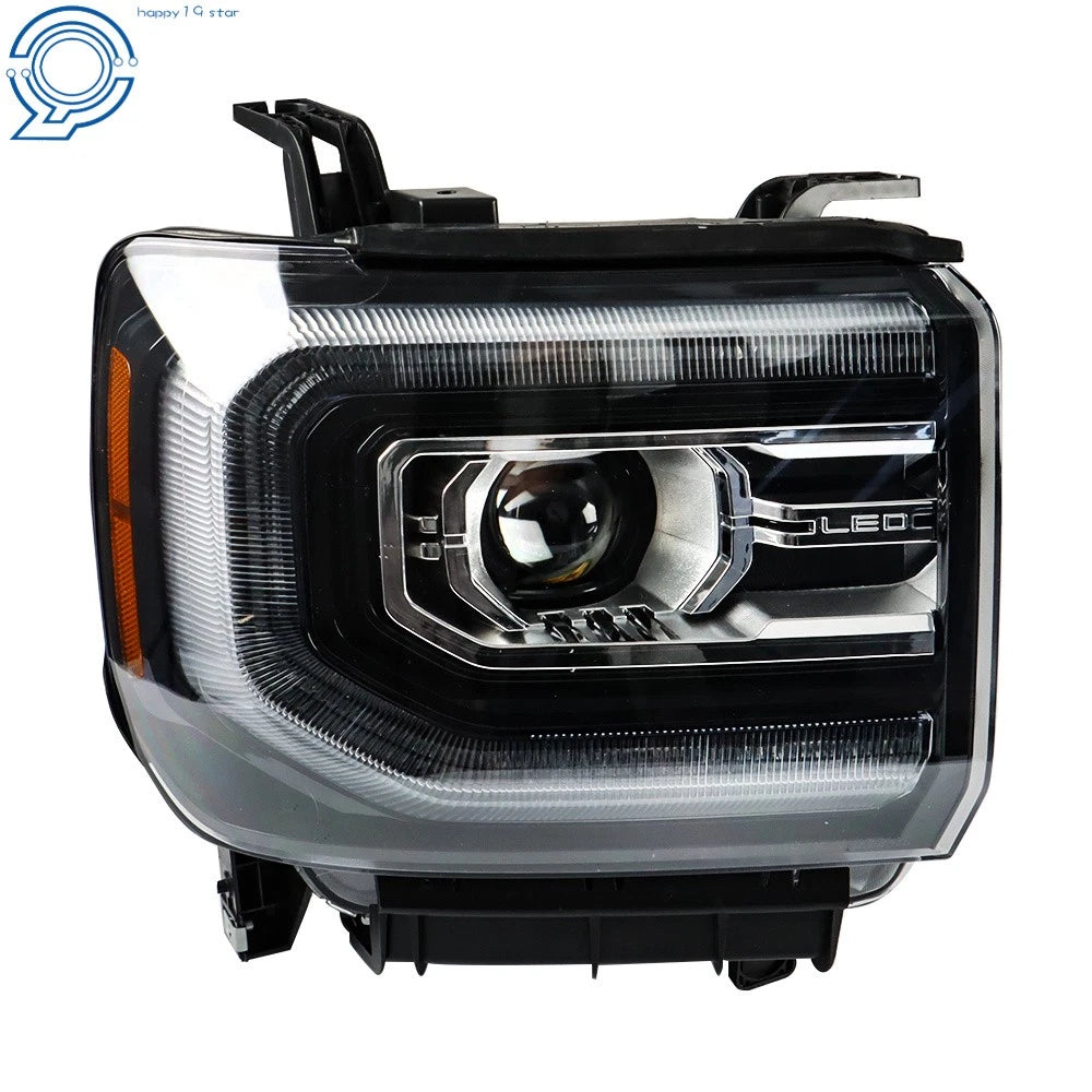 Full LED Headlights Assembly for GMC Sierra 1500 (2016-2018) Black