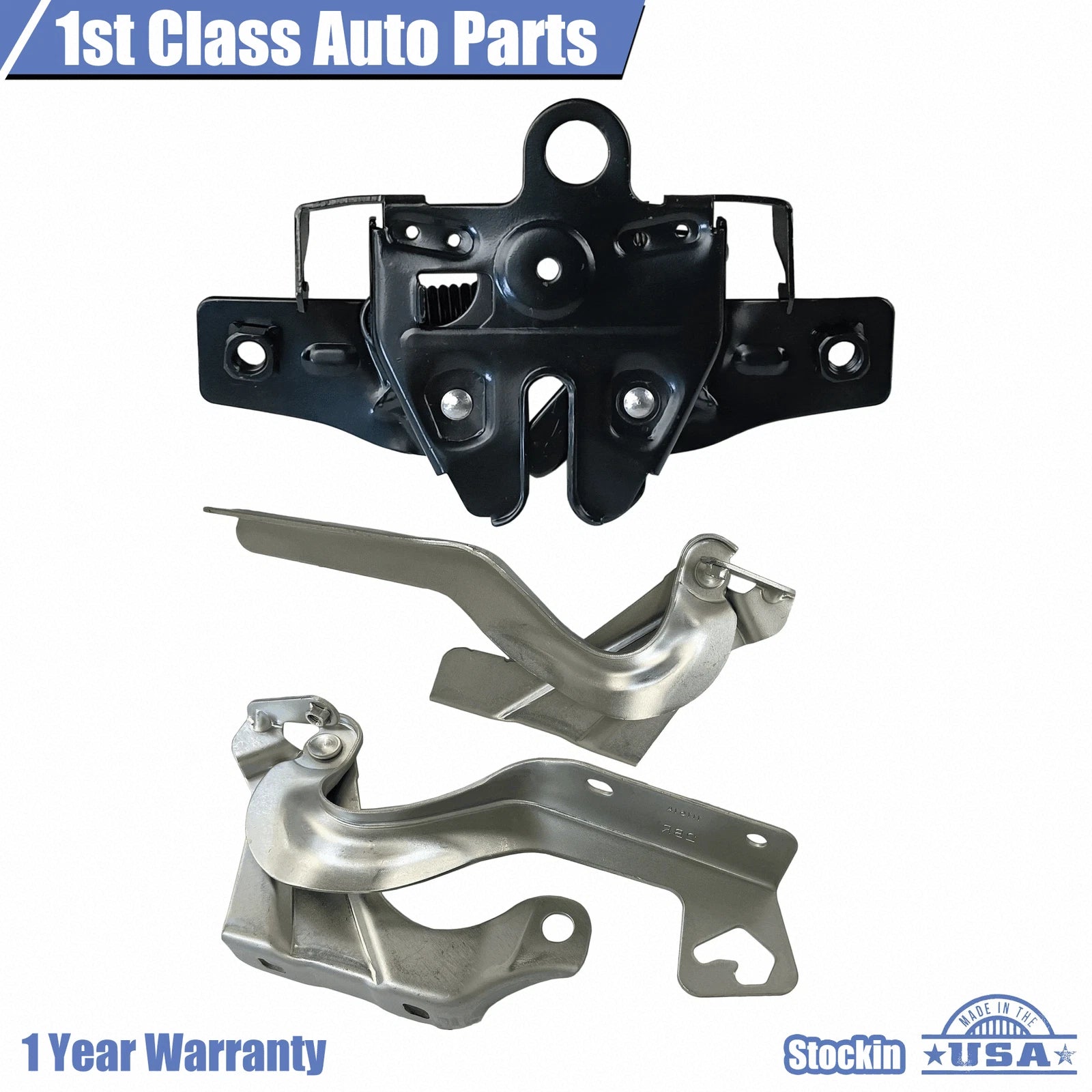 Hood Latch Lock & Hinges Set of 3 for Nissan Versa Sedan (2012–2018)