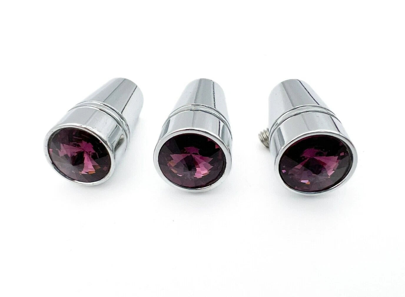 Mini Toggle Switch Extensions 1 Inch Chrome Purple Crystal Set for Peterbilt (2000–2024)