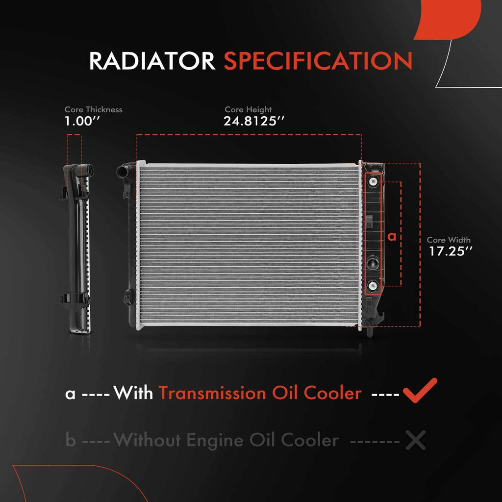 Radiator with Transmission Oil Cooler for Chevy Corvette (2001-2004)