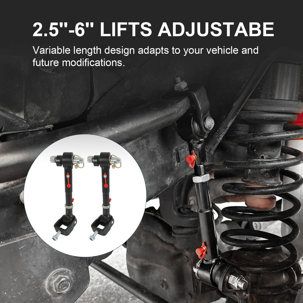 Sway Bar Links for Jeep Cherokee TJ (1998–2006) & XJ (1984–2001) 2.5-6" Lift