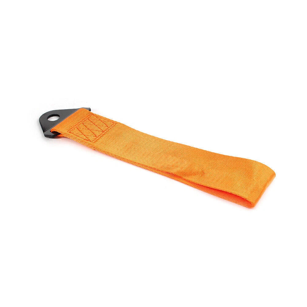 Racing Car Towing Strap Belt Hook for Universal Fit (Rally, Orange)