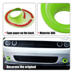 2X ABS Front Foglight Covers Trim for Dodge Challenger (2015–2020) Green