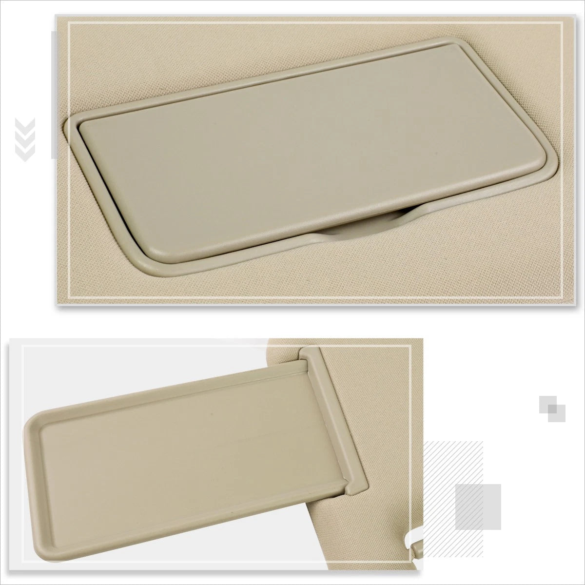 Passenger Side Sun Visor w/Vanity Light for Pathfinder QX60 (2013–2014)