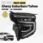 Full LED Headlight for Chevy Suburban/Tahoe (2025–2026) w/Animation