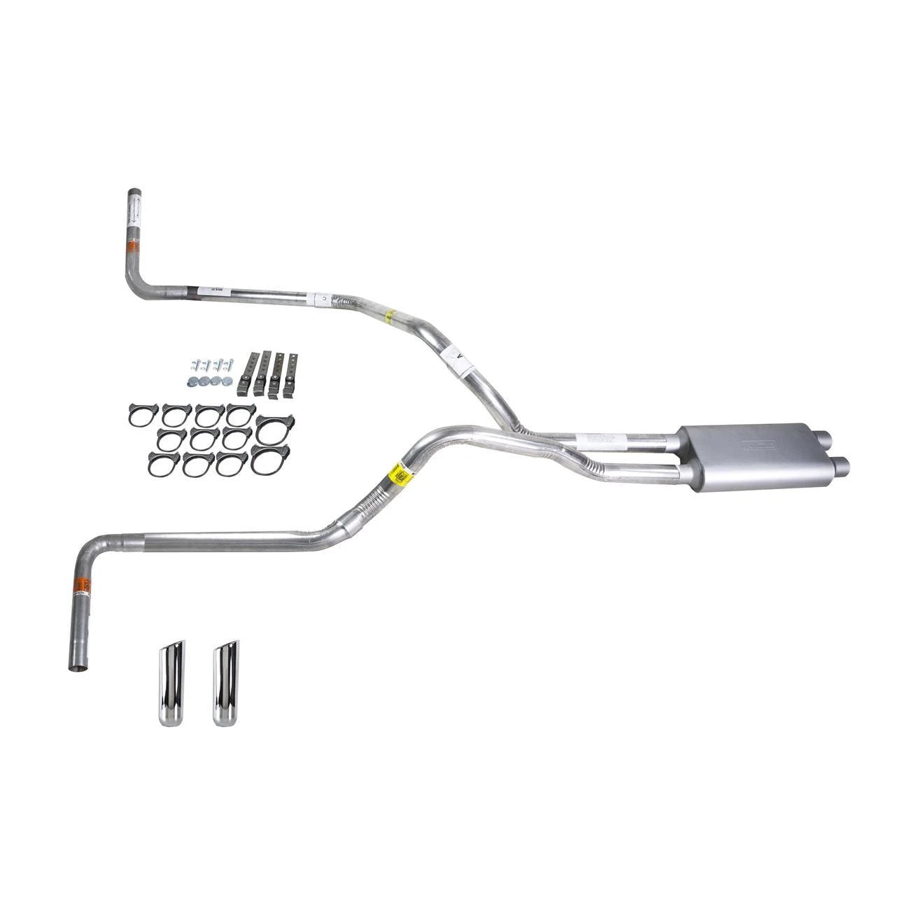 Dual Exhaust Pipe for Titan (2004-2005) - Flowsound Muffler, Side Exit