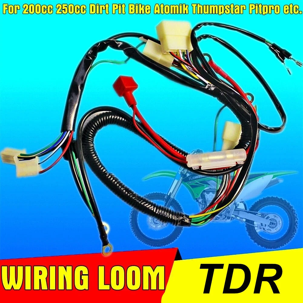 Wiring Loom Harness for Chinese 200cc 250cc Offroad Dirt Pit Trail Bike (2000–2023)